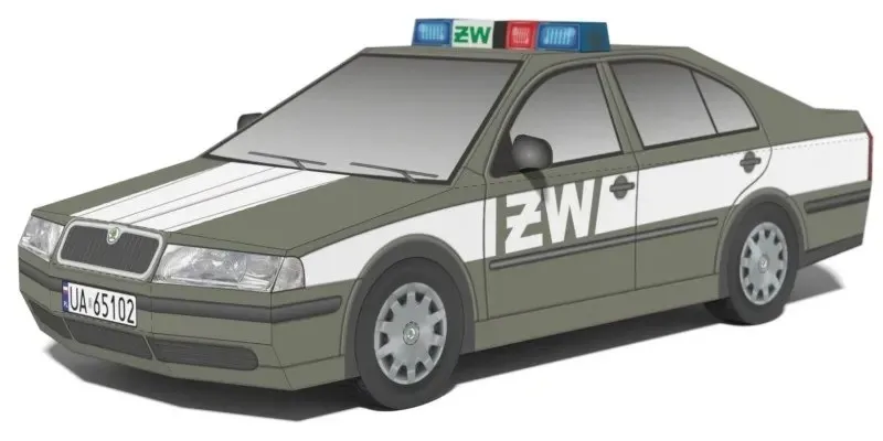 Papierový model - Škoda Octavia Vojenská polícia